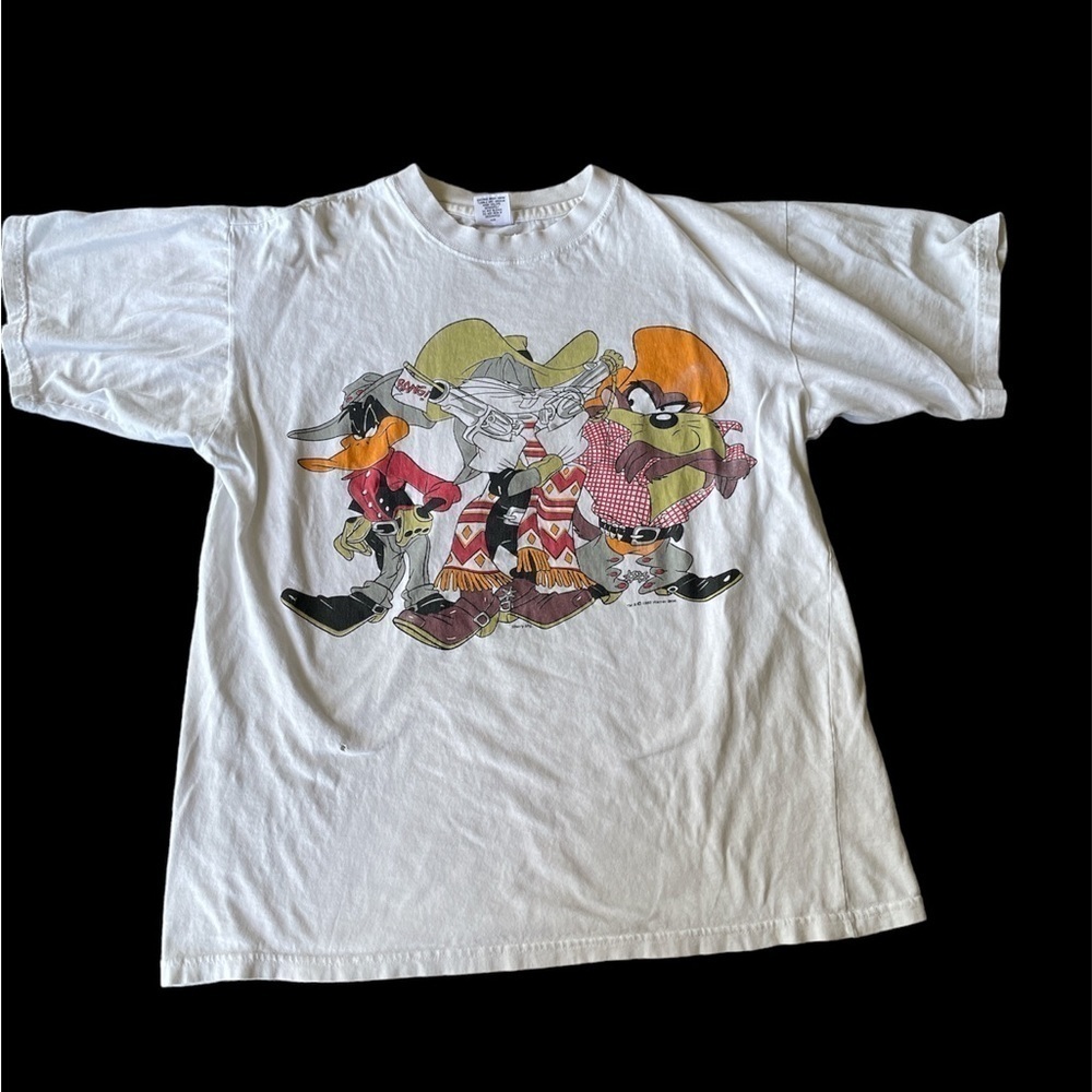 Vintage 1993 Looney Tunes large western shirt large